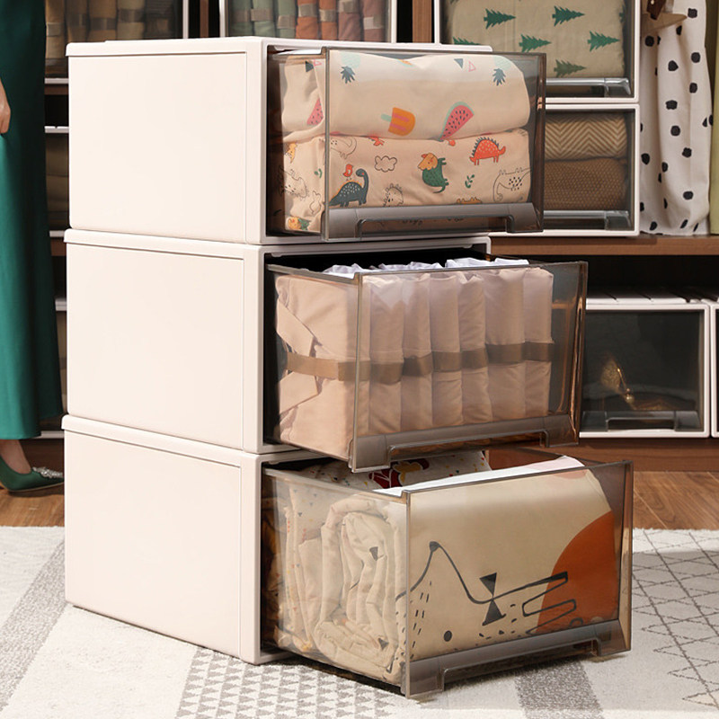 收纳箱抽屉式塑料透明储物柜收纳盒家用免安装日式衣柜抽拉整理箱,收纳整理,收纳箱,淘宝优惠券,粉丝福利购,淘宝优惠卷