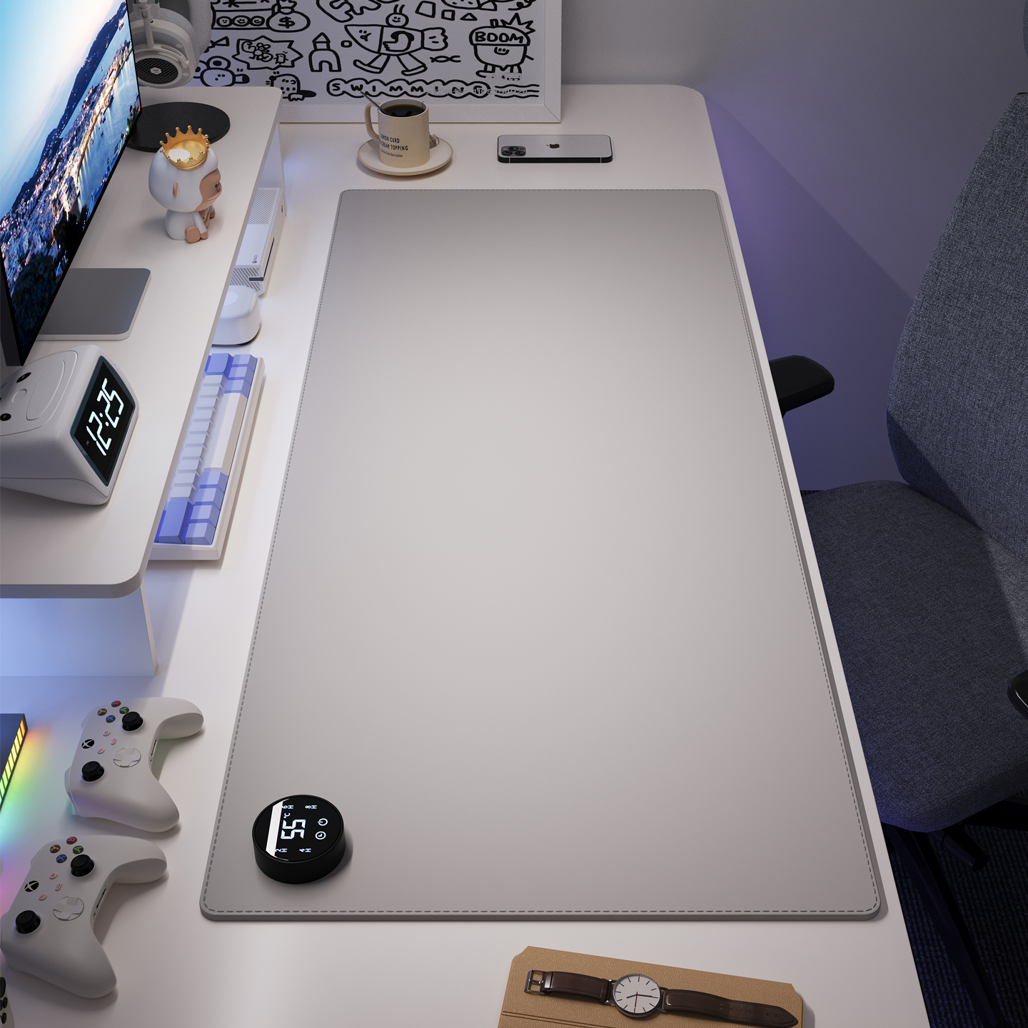 新款加热鼠标垫暖手桌垫3C认证！