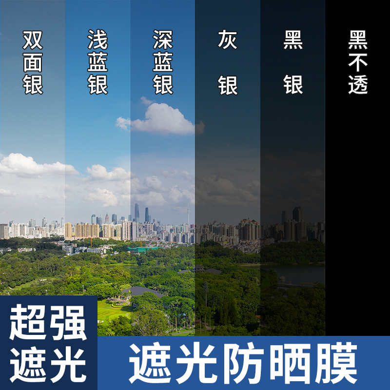 【德国品质】黑色全遮光玻璃贴纸