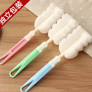 洗杯子神器海绵杯刷长柄瓶刷奶瓶清洁刷壶嘴刷长把杯刷子洗奶瓶刷