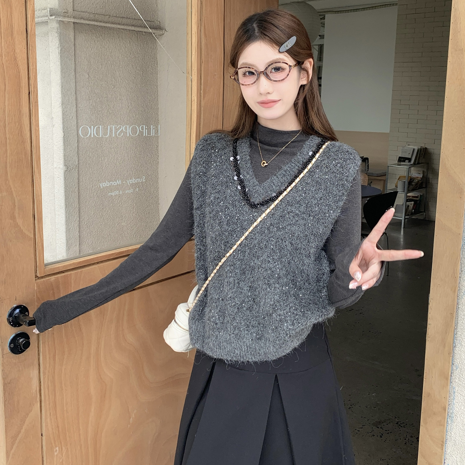 【赠送运费险】亮闪闪针织马甲