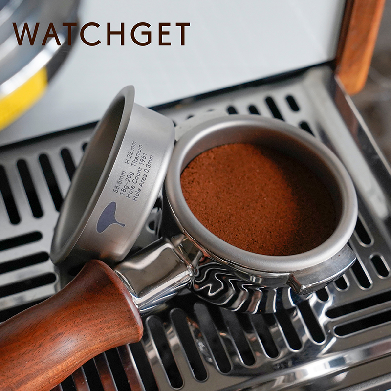 watchget钛粉碗高速58mm精密滤杯咖啡机18g直身无底