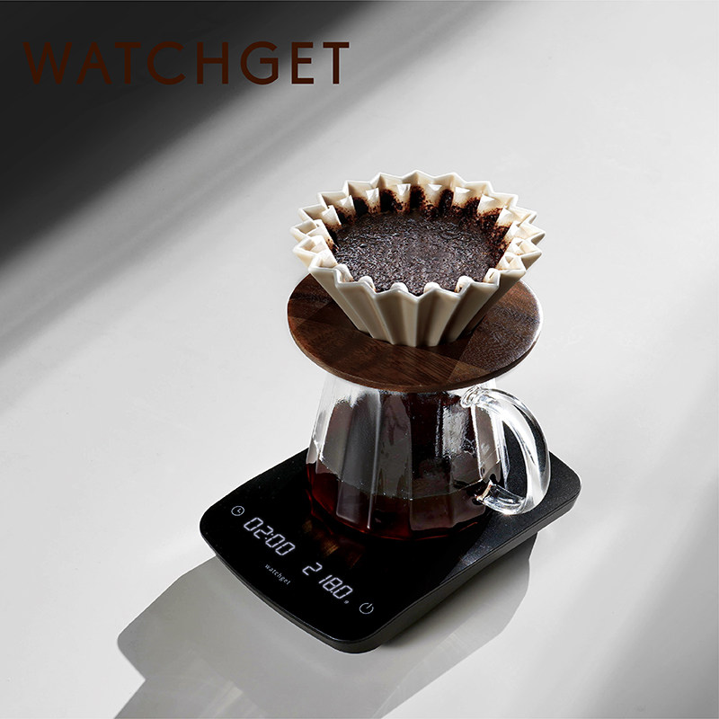 watchget 咖啡电子秤 意式手冲专用工具带计时烘焙高精准度秤重量