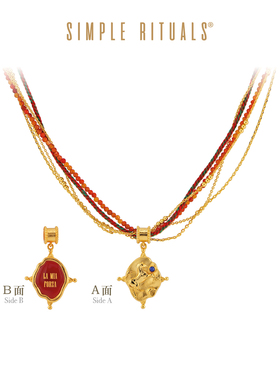 Simple Rituals马年限定多层流苏转运红绳红玛瑙项链女小马吊坠