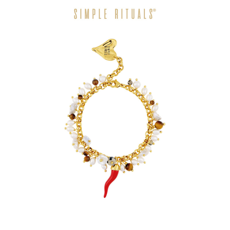 Simple Rituals新罗马假日红辣椒珍珠手链轻奢小众高级感手串