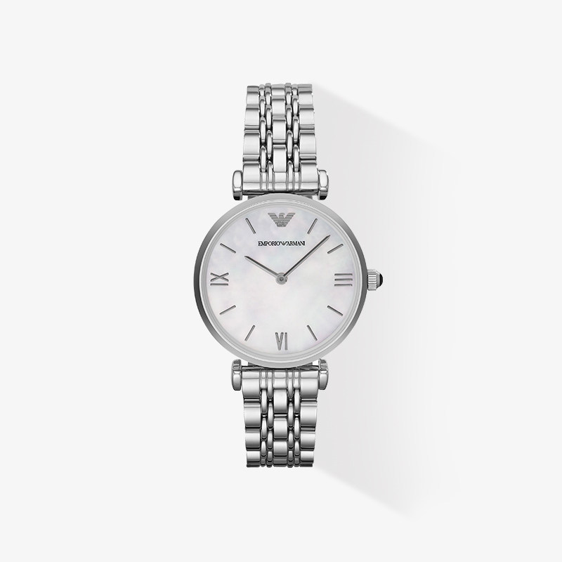 Armani阿玛尼手表女官方正品时尚贝母钢带石英表女士手表AR1682