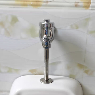 厕所开关阀门 冲水阀冲洗阀手按式 暗装 带调节水量全铜按压杯式 明装