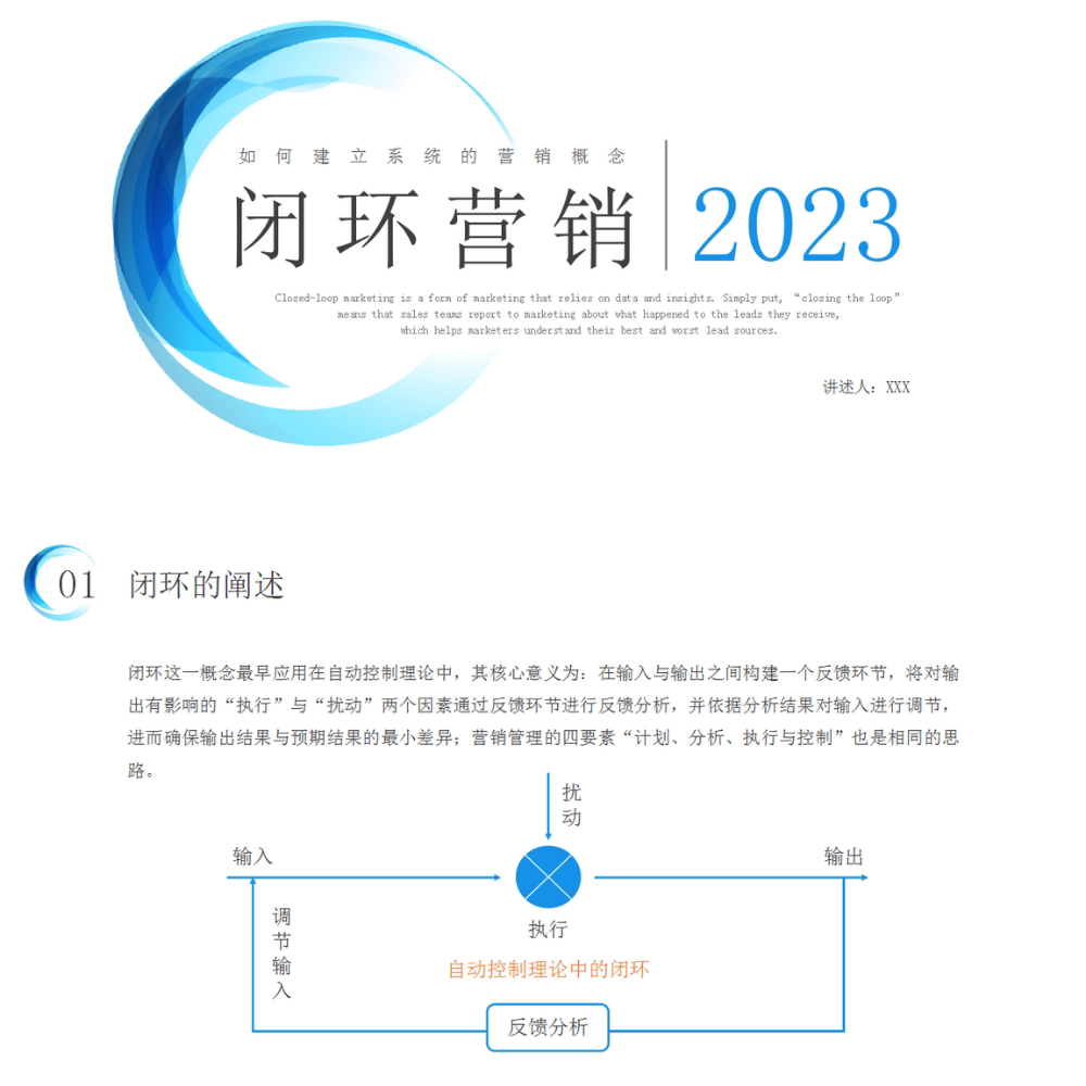 【带内容可编辑】闭环系统营销培训ppt课件ppt模板58页