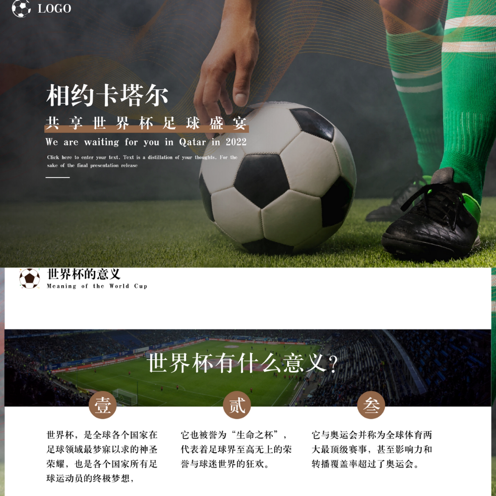 【带内容可编辑】卡塔尔世界杯介绍赛制由来时间安排ppt课件ppt模