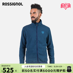 ROSSIGNOL金鸡男士滑雪抓绒上衣保暖中间层24-25新品滑雪内搭