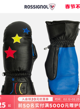 ROSSIGNOL金鸡女士皮革滑雪手套连指JCC联名PRIMALOFT保暖
