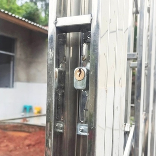 老式铁拉闸门锁防盗锁配件不锈钢移门锁大门推拉门碰锁外装门锁