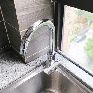 冷热洗菜盆单冷旋转洗手盆家用不锈钢全铜阳台厨房水槽防溅洗碗池