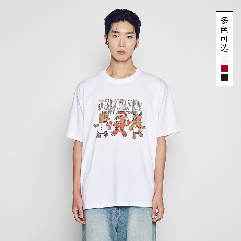 ADLVAC熊好朋友圣诞短袖T恤