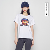 ADLV女款 潮流 百搭潮流上衣韩版 耳机AC熊短袖 T恤25年新款