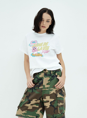 【OPANCHU USAGI】ADLV韩国潮牌2025夏季新款内裤兔联名短款T恤