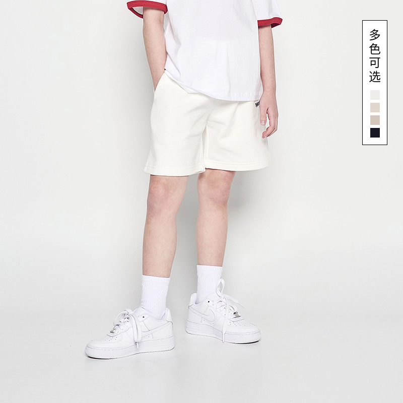 ADLV Kids 韩国潮牌2025春夏新品大中童裤子叶片logo印花休闲短裤