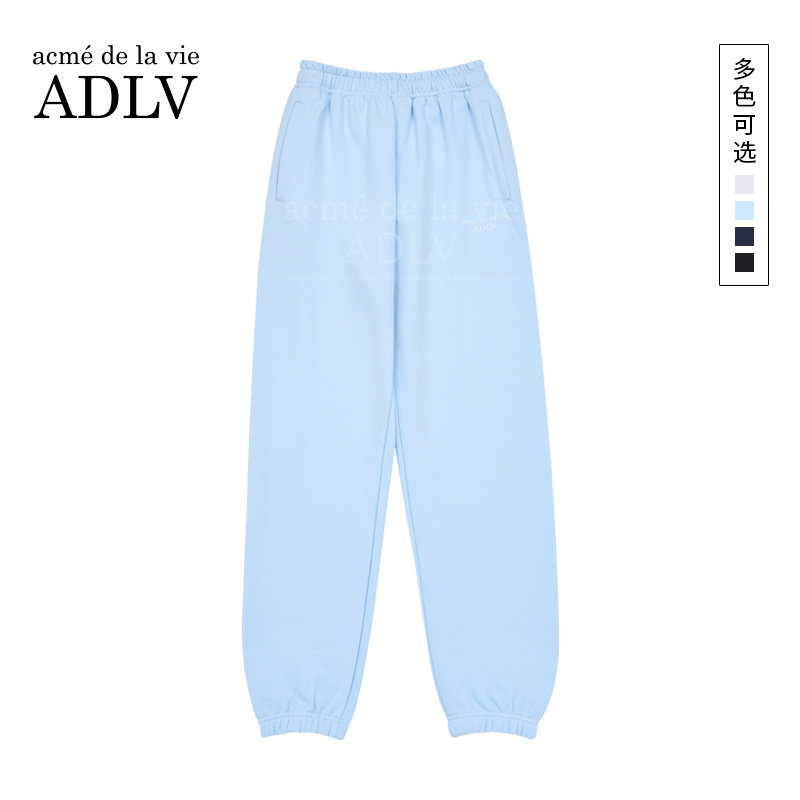 ADLV简约基本logo卫衣春秋季款潮牌时尚连帽衫套装男女款套头上衣