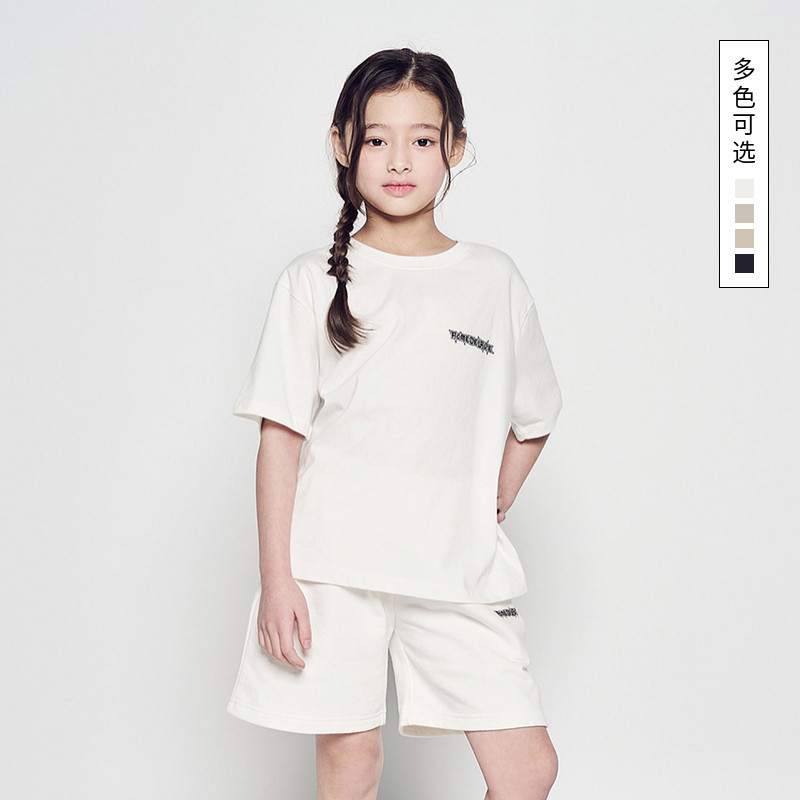 ADLV Kids 韩国潮牌2025春夏新款大中童T恤叶片logo印花短袖上衣,童装/婴儿装/亲子装,T恤,淘宝优惠券,粉丝福利购,淘宝优惠卷