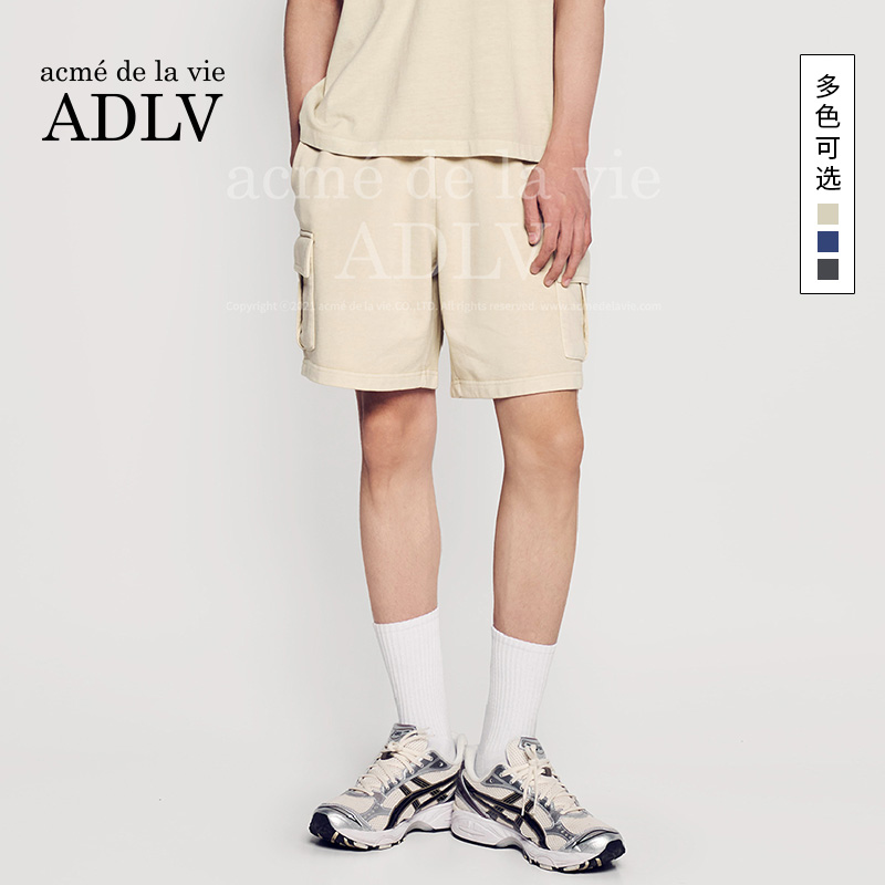 ADLV全棉工装短裤宽松隐藏拉链