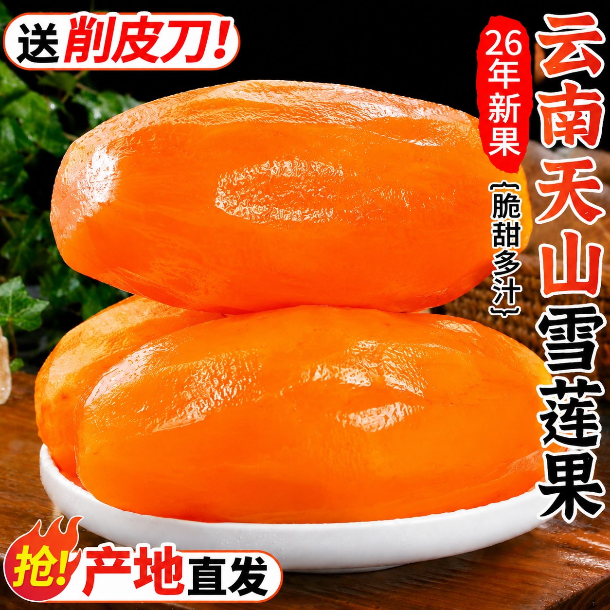 云南天山雪莲果新鲜黄心一级当季脆甜水果整箱红心官方旗舰店10