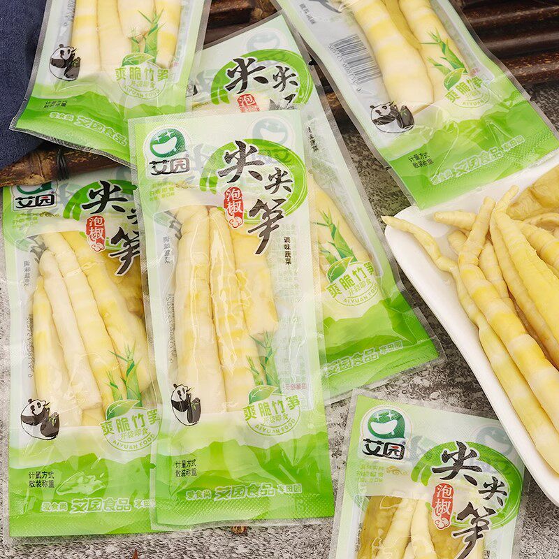 开袋即食小包装休闲零食品泡椒脆笋艾园泡椒尖尖笋竹笋酸辣笋尖