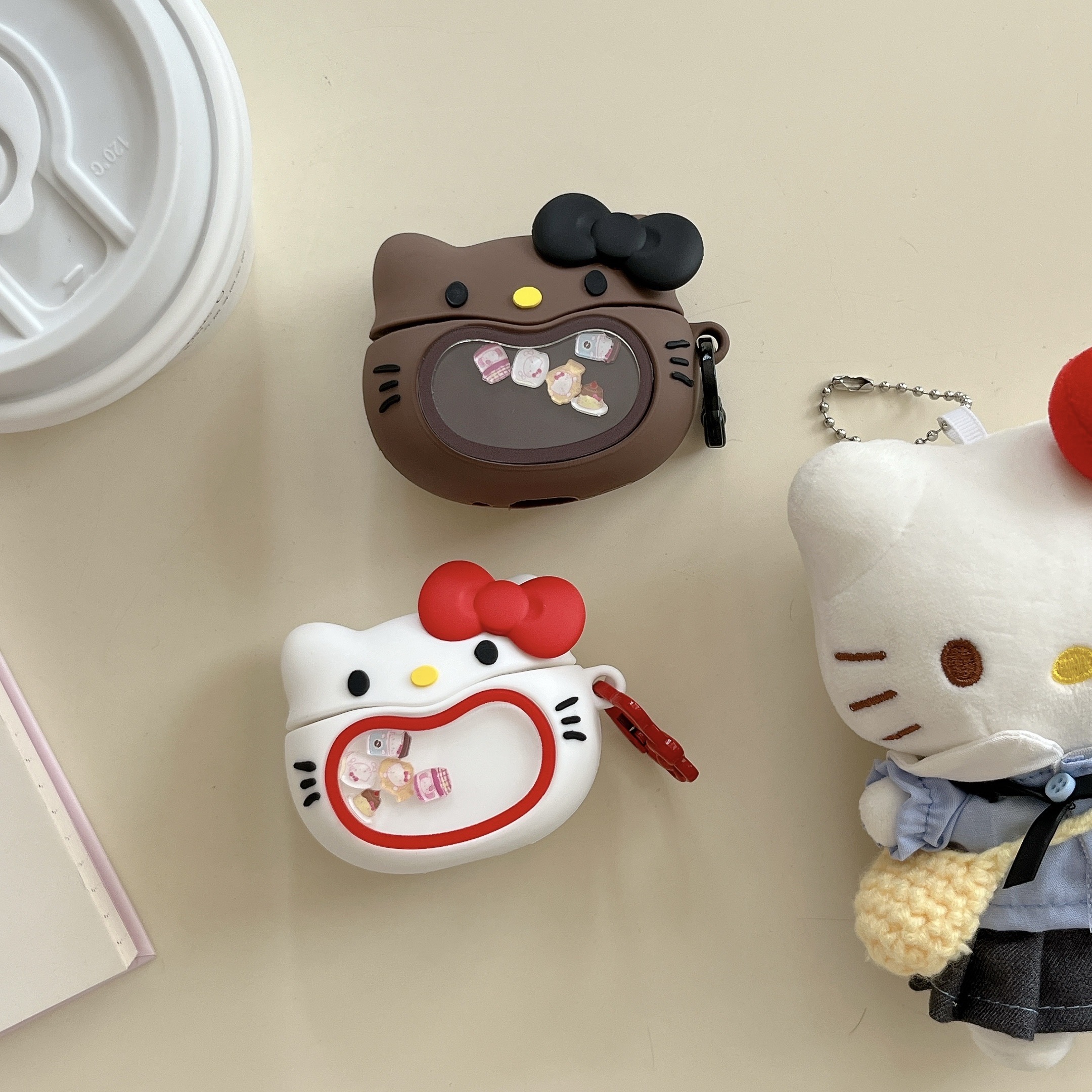 可爱摇摇乐HelloKitty适用airpods三代蓝牙无线苹果耳机壳1/2代保护套airpodspro二代新款airpods4防摔pro3女