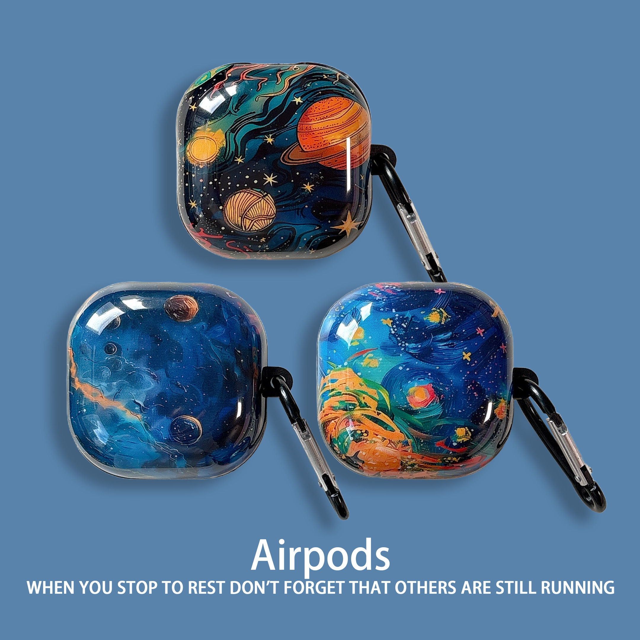 创意宇宙星空适用三星budsFE无线蓝牙耳机保护套budslive简约个性buds2pro男女时尚新款防摔耳机套buds2套