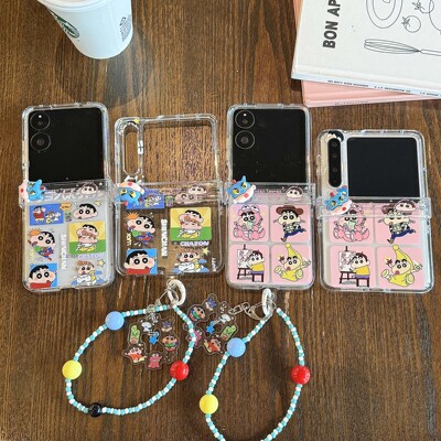 四宫格小新适用小米mixflip2手机壳折叠屏荣耀magicvflip2保护套华为pocket2防摔壳purax全包硬壳oppo男女款