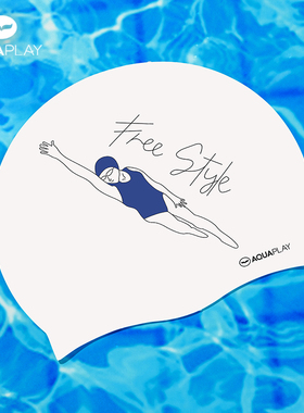 AquaPlay安泊来泳帽女款成人新款硅胶护耳防水加大不勒头游泳帽