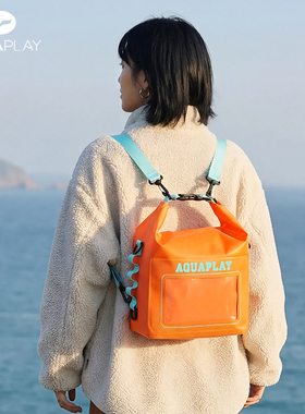 安泊来橙色游泳防水小方包成人户外运动溯溪海边度假单双肩背包