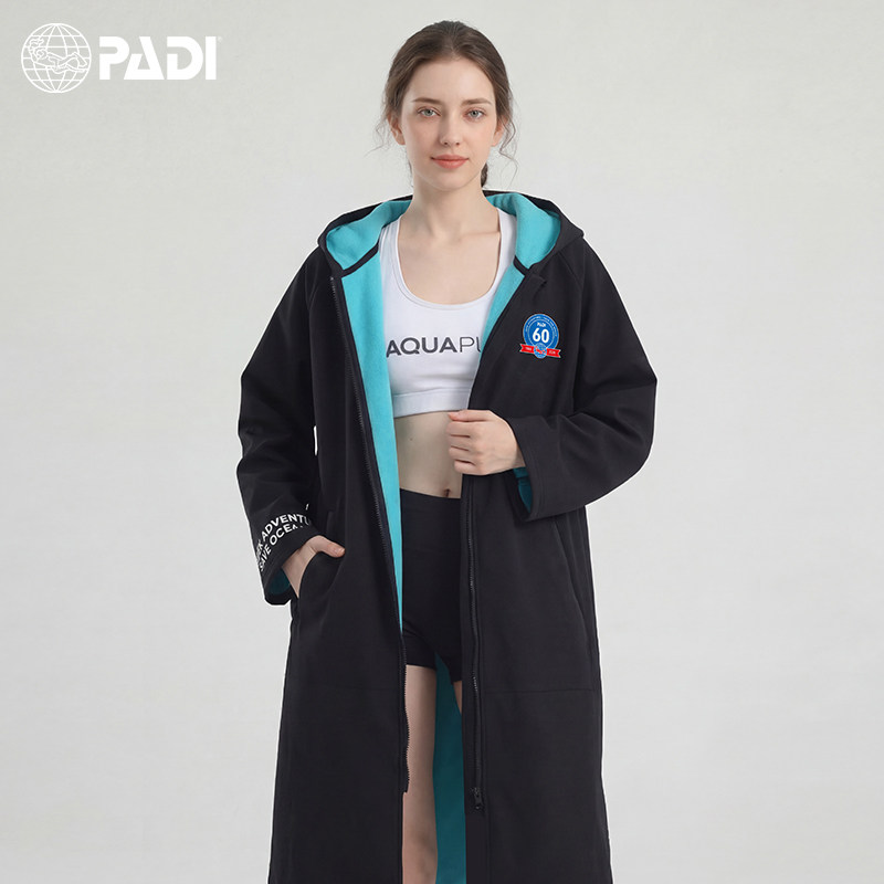 【PADI联名款】安泊来潜水斗篷游泳训练浴袍男女度假吸水厚款浴巾