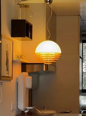 中古奶油风日落橙色餐厅吊灯包豪斯吧台岛台孟菲斯设计师水吧灯