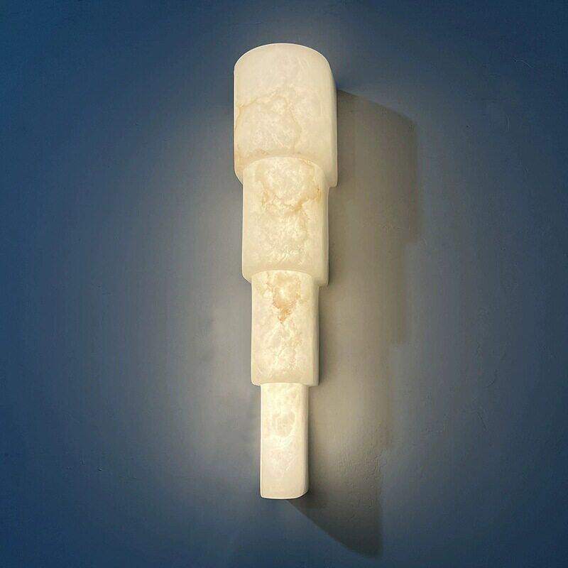中古西班牙法式轻奢雪花云石壁灯意式简约过道客厅背景墙床头壁灯