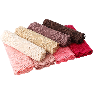 15cm弹力花边蕾丝辅料宽配件 diy衣服裙摆加长装饰白黑色裙边