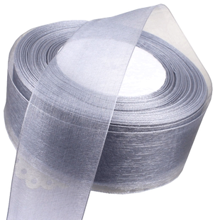 彩带网纱欧根纱手工透明雪纱带diy玫瑰花4cm宽雪纺丝带4厘米蕾丝