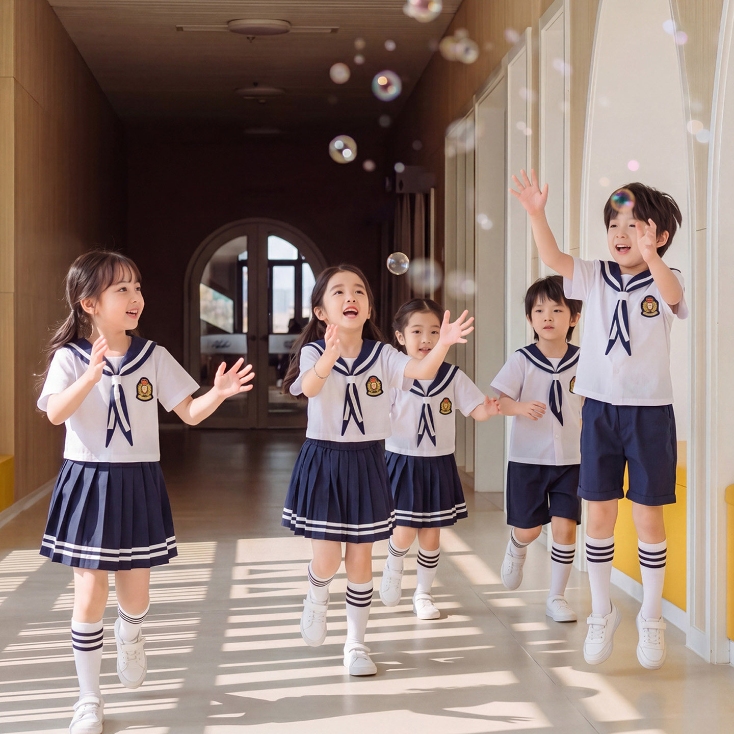 六一儿童演出服海军风小学生班服诗歌朗诵大合唱幼儿园园服毕业照