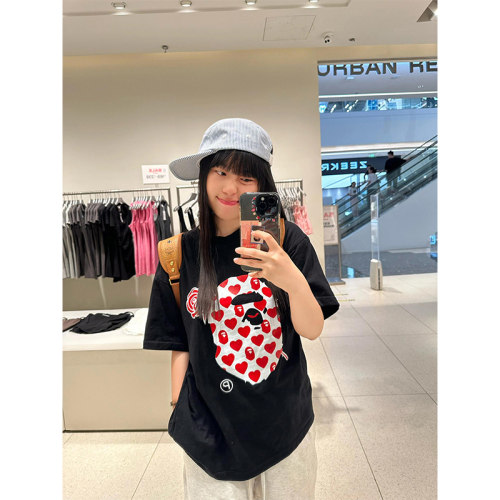 美式潮牌纯棉黑色短袖t恤女2026