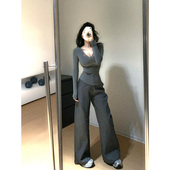 新款 v领性感蕾丝内搭打底衫 女秋冬高级感修身 2025春季 长袖 t恤上衣