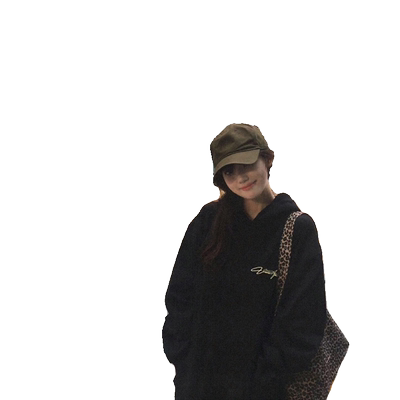 美式高街oversize黑色连帽卫衣女