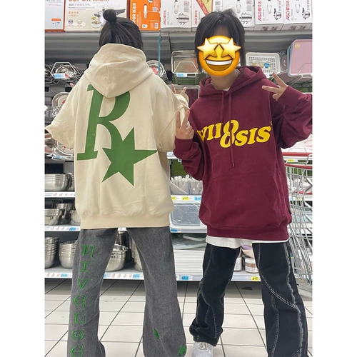 Осенняя толстовка с капюшоном, куртка, в американском стиле