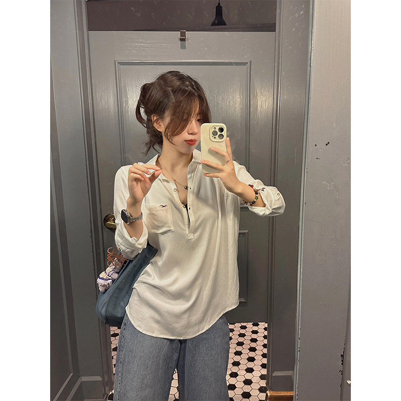 法式高级感气质白色衬衫女夏季2024新款小众显瘦百搭防晒薄款衬衣,女装/女士精品,衬衫,淘宝优惠券,粉丝福利购,淘宝优惠卷