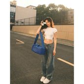 辣妹正肩短袖 上衣 紧身显瘦纯欲内搭短款 白色t恤女夏季 2026年新款