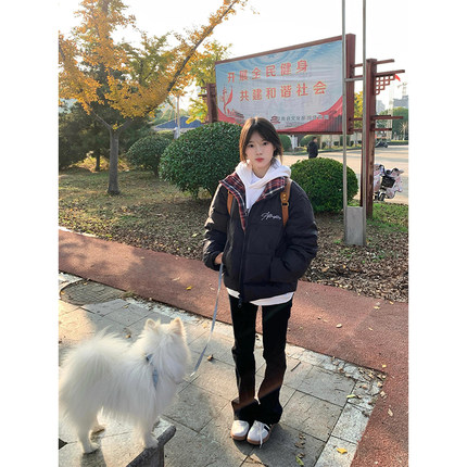 加绒加厚窄版黑色牛仔裤女秋冬小个子直筒宽松显瘦百搭阔腿烟管裤