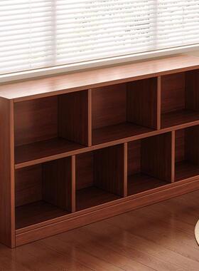 书架落地置物架家用矮柜子储物柜格子柜飘窗书柜儿童不占空间立架