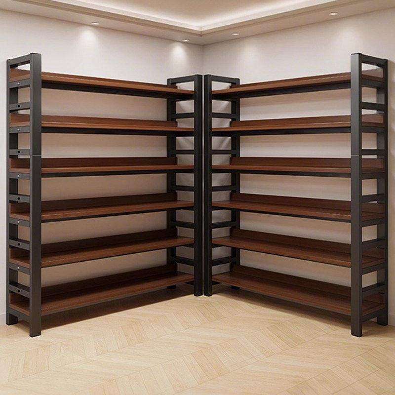 书架储物架简约客厅落地钢木多层货架文件铁艺钢制置物架收纳书柜,住宅家具,书架,淘宝优惠券,粉丝福利购,淘宝优惠卷