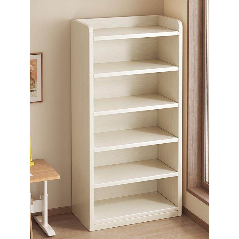 实木书架一体靠墙落地置物架家用儿童收纳柜储物柜子学生多层书柜