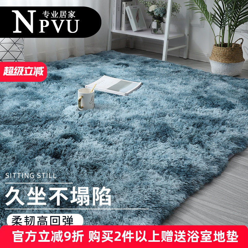地毯卧室床边毯加厚长毛高级感儿童房间主卧床前家用客厅沙发地垫