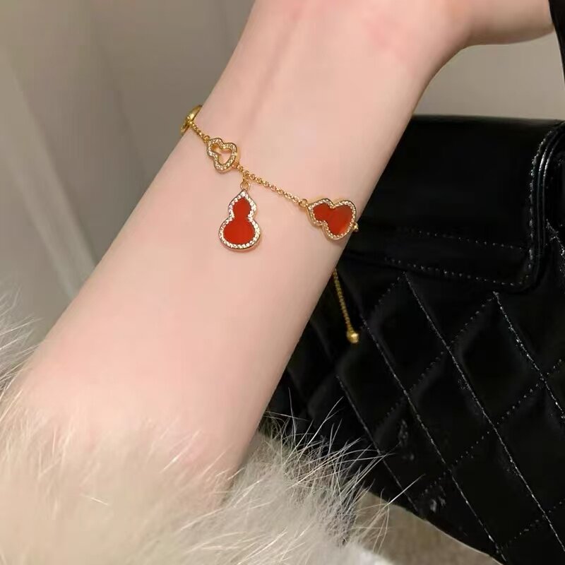 红色葫芦手链精致轻奢百搭
