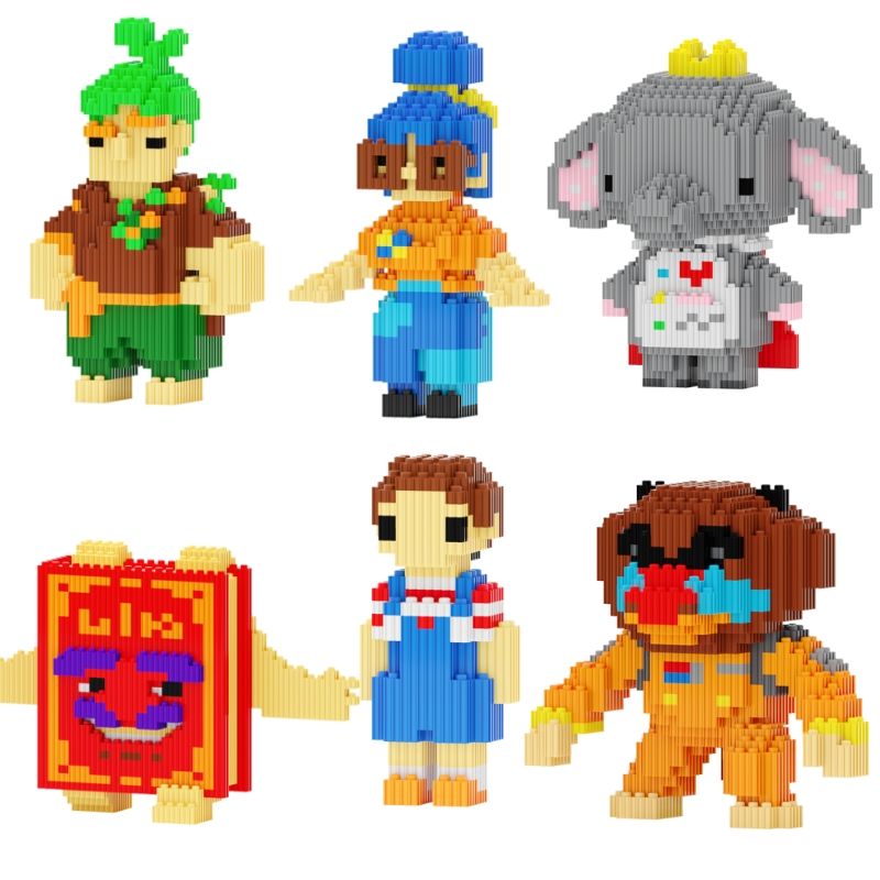 双人游戏成行爱情小梅科迪小颗粒积木玩偶周边摆件礼物手工拼装